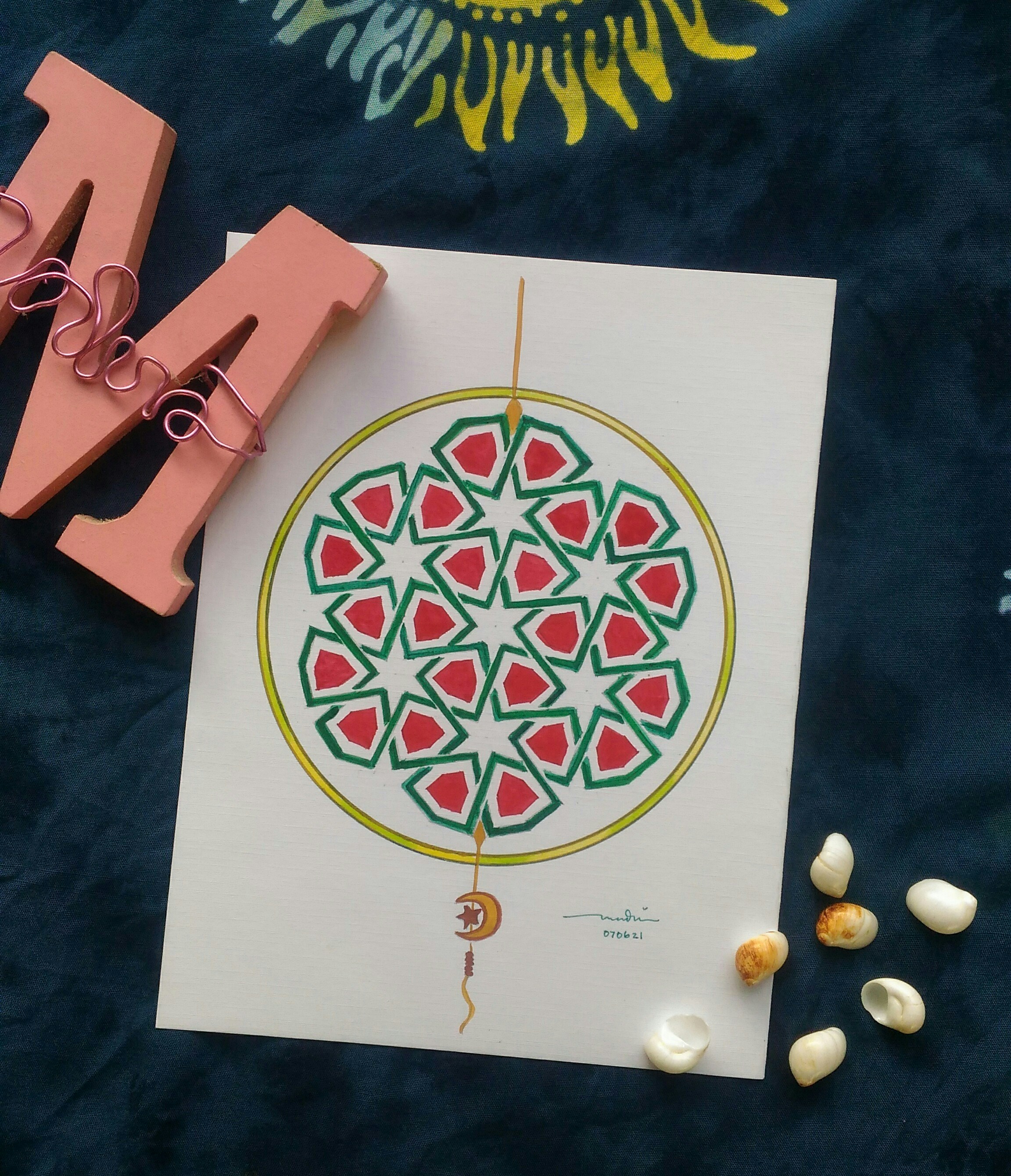 a piece of paper sitting on top of a table