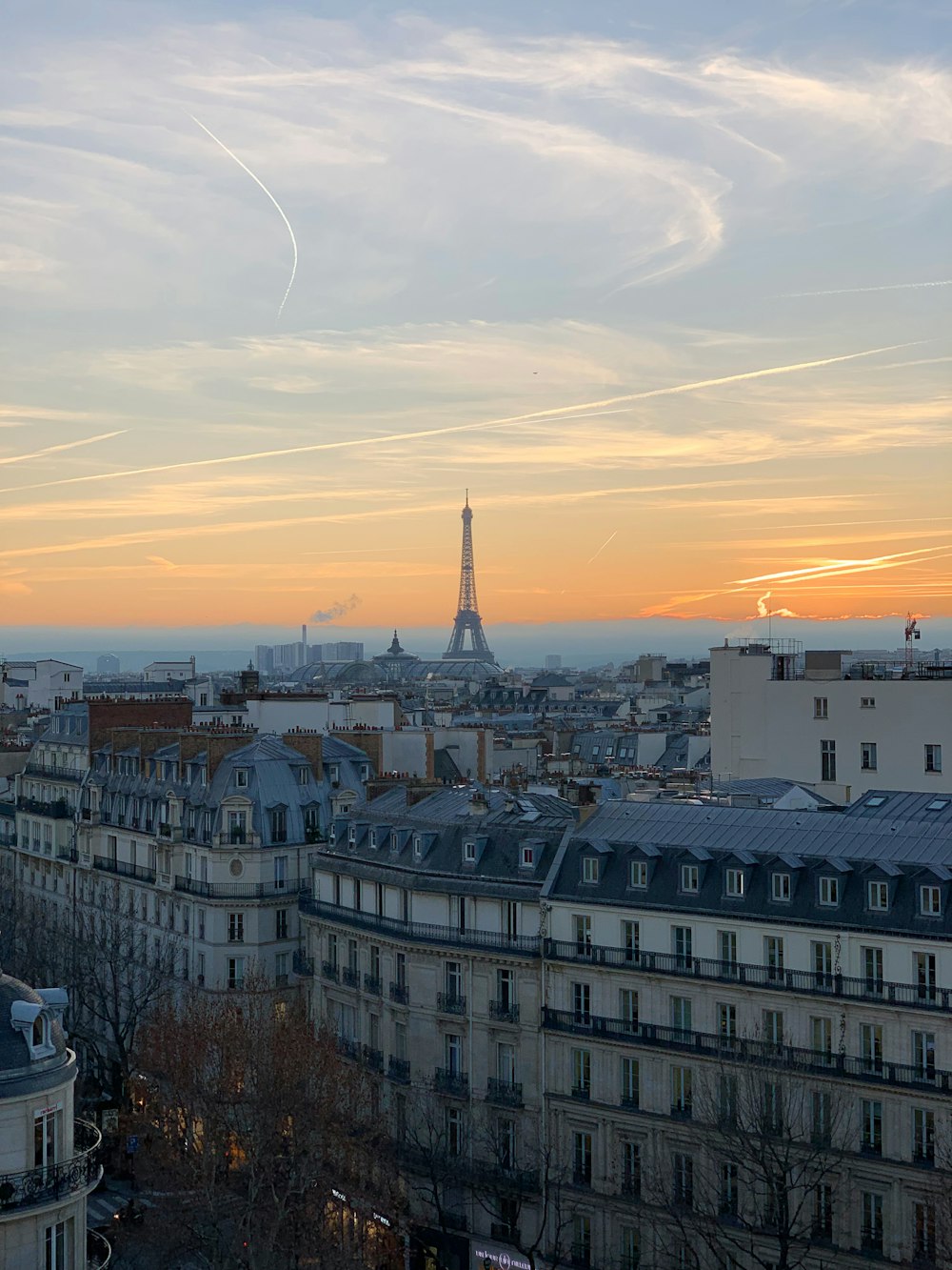 the eiffel tower towering over the city of paris