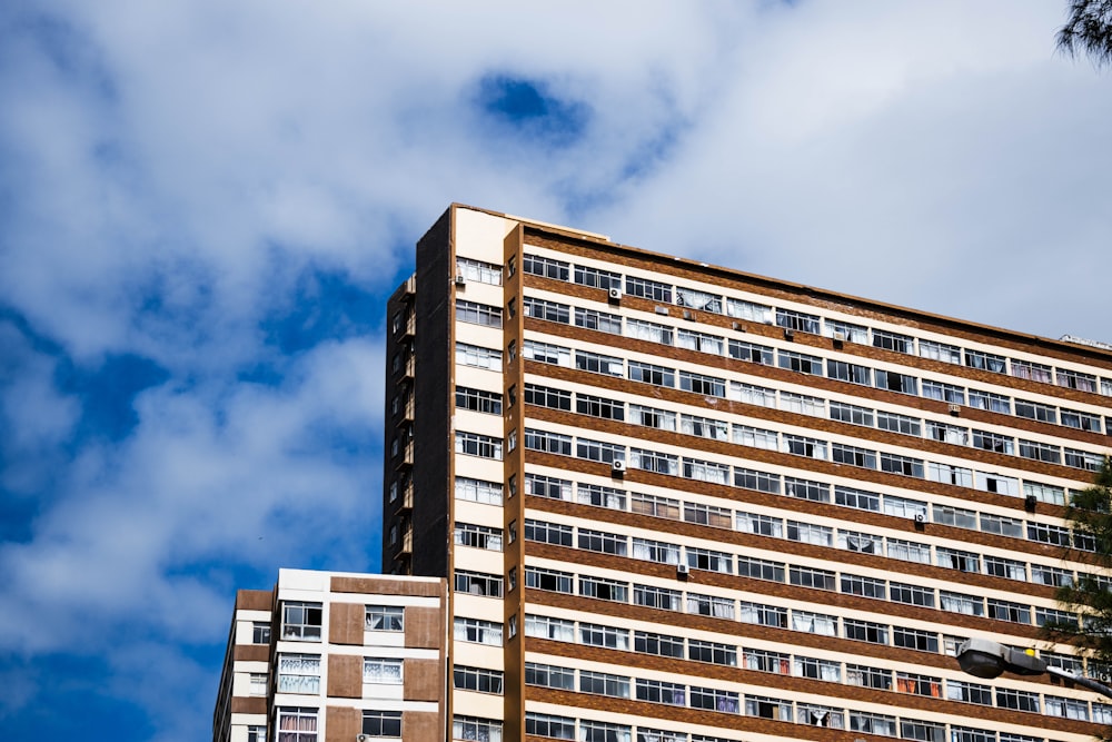 a very tall building with lots of windows