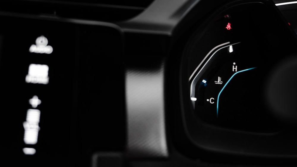 a close up of a speedometer on a vehicle