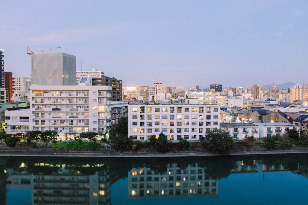 a view of a city from across the water