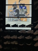 A vibrant digital poster featuring iconic Nike sneakers.