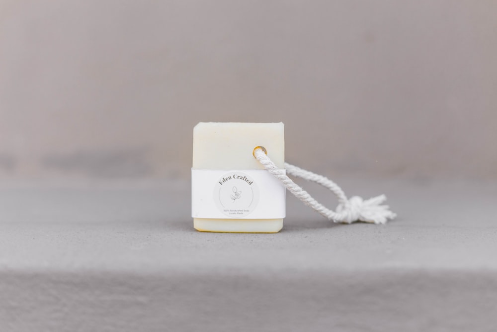 a bar of soap sitting on top of a table