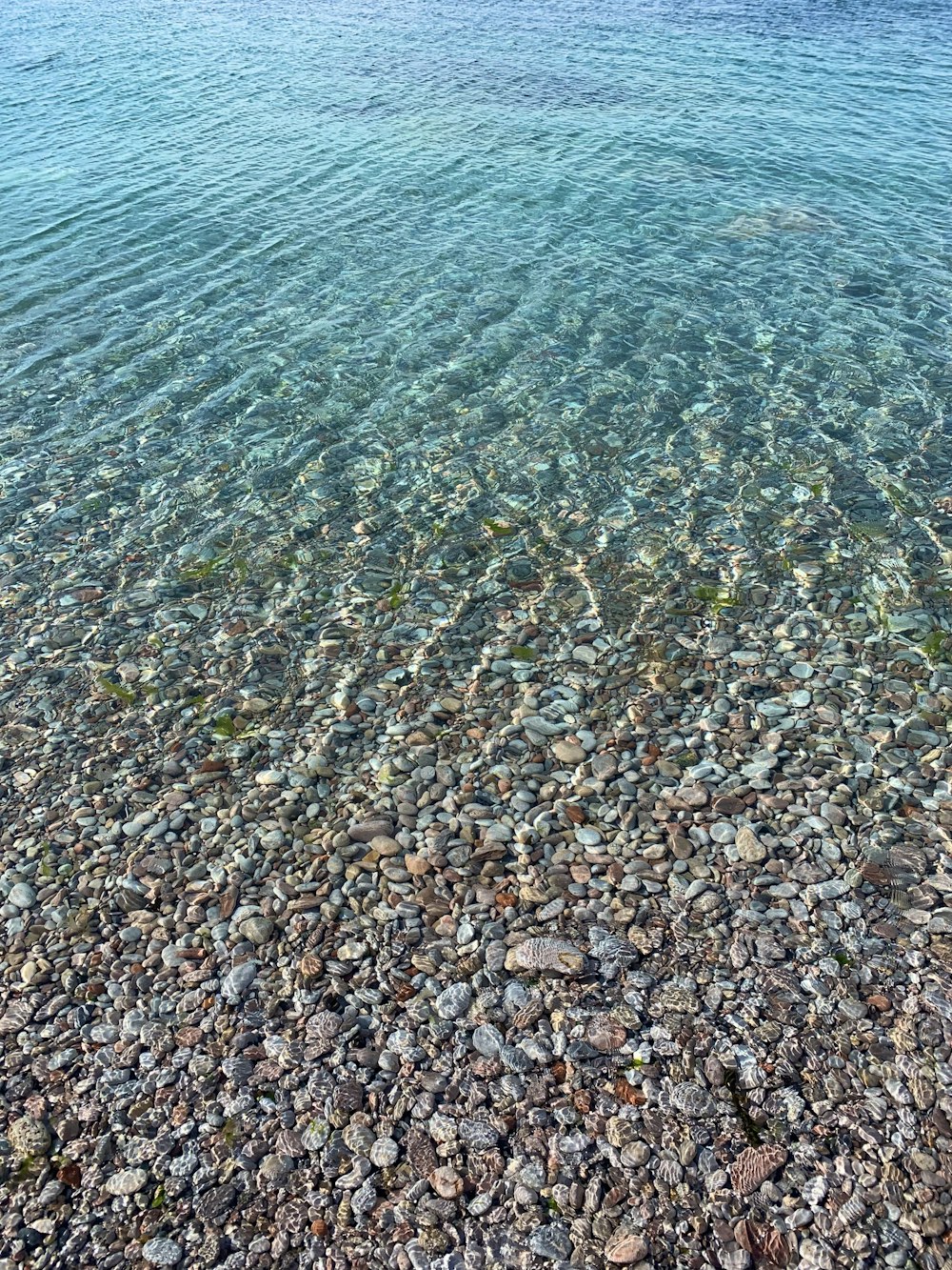 un plan d’eau qui contient des roches