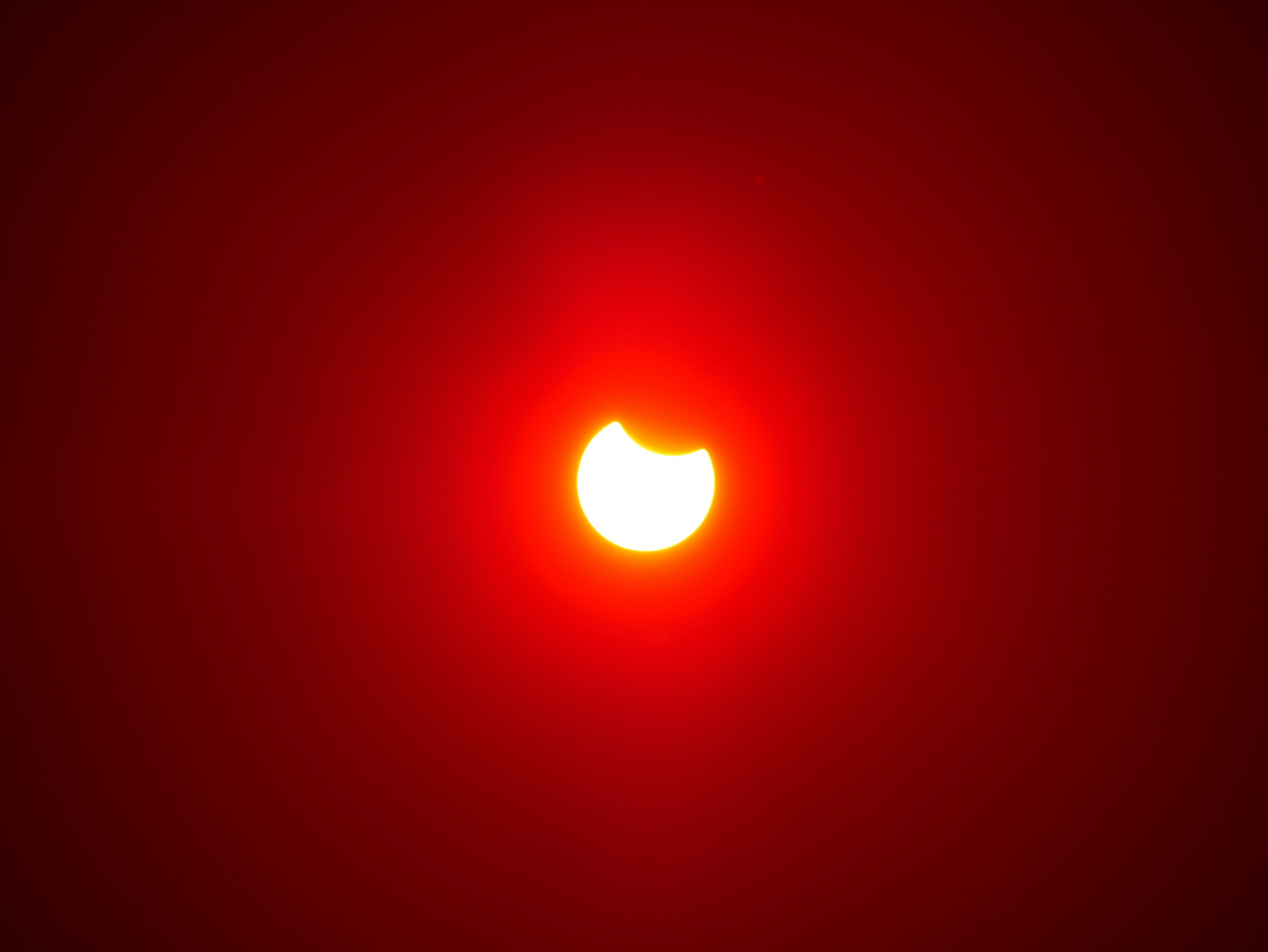 Partial solar eclipse over northern Germany (incl. Hamburg) on the 10th of June 2021.