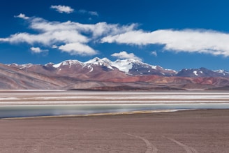 a large body of water surrounded by mountains