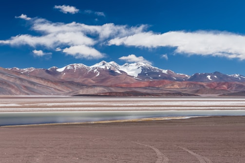 a large body of water surrounded by mountains