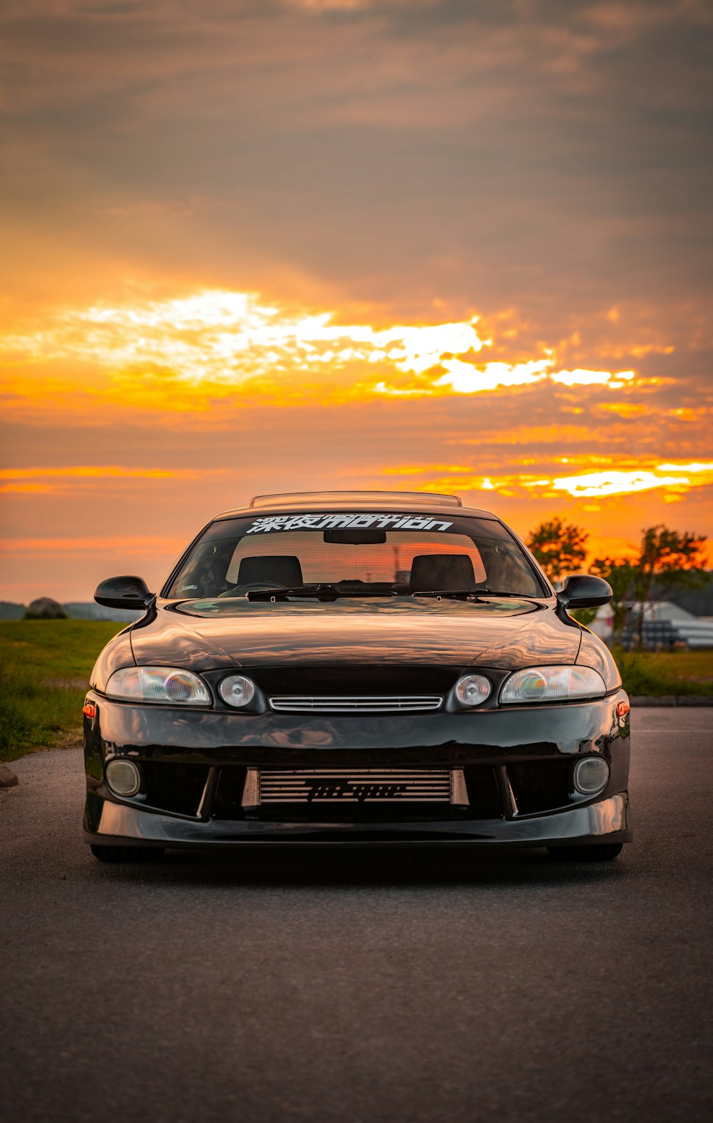 a car parked on the side of the road