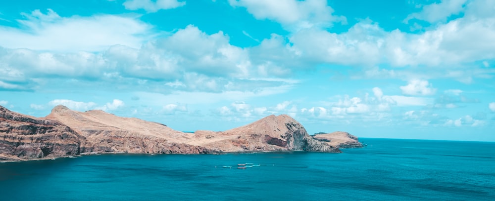 a large body of water surrounded by mountains