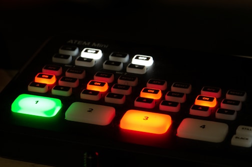 black and red computer keyboard