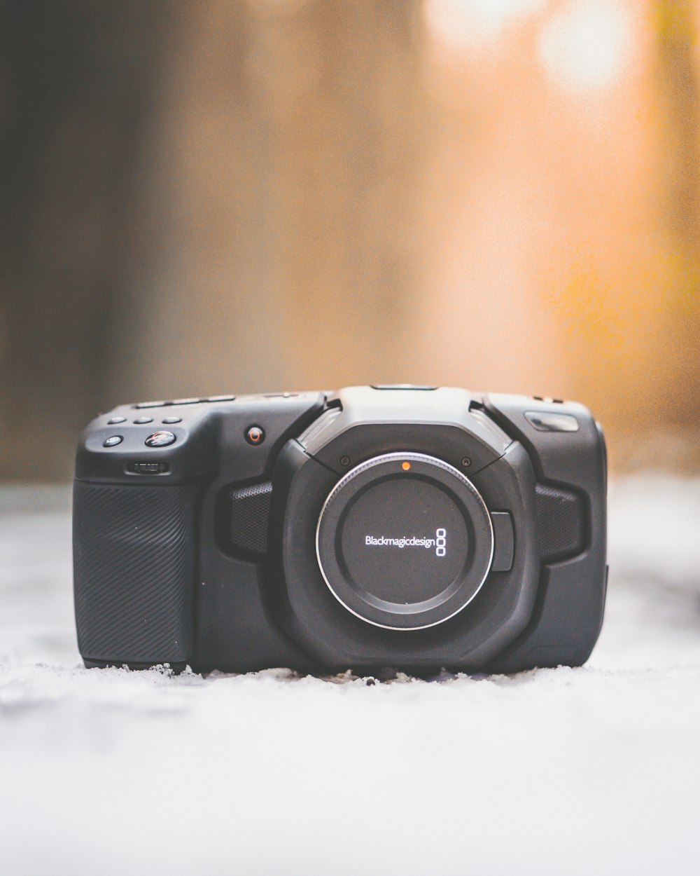 black sony camera on white snow