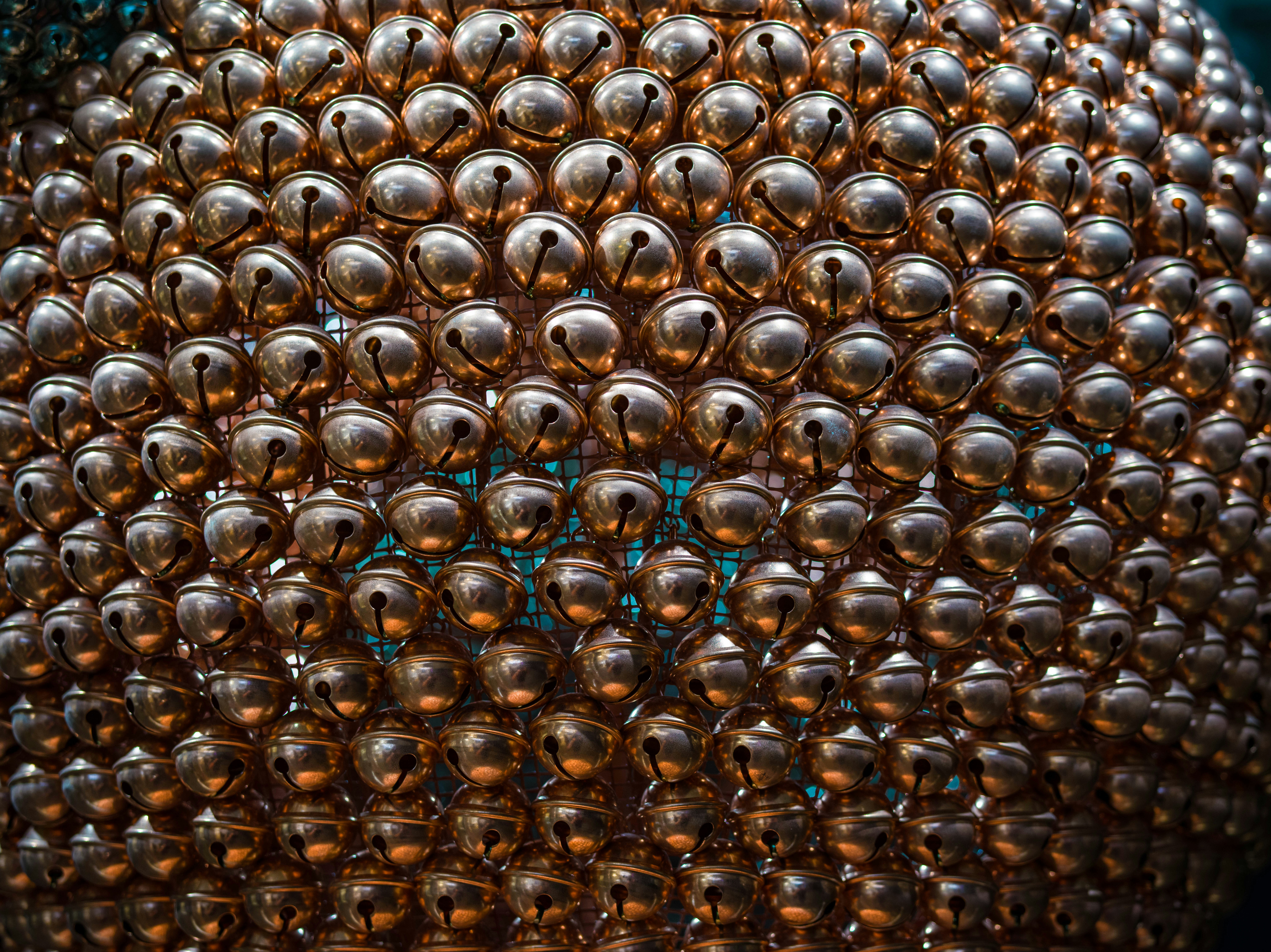 A close up of a bunch of metal balls photo – Free 香港 tsim sha tsui ...