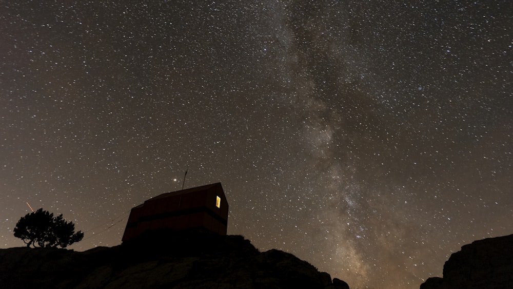 the night sky with stars and the milky