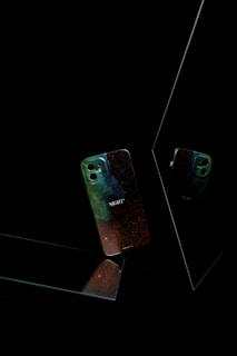 a cell phone sitting on top of a table