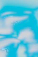 Photo of a digital art piece blending black and white with electric blue accents.