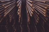 a close up of a bunch of metal rods