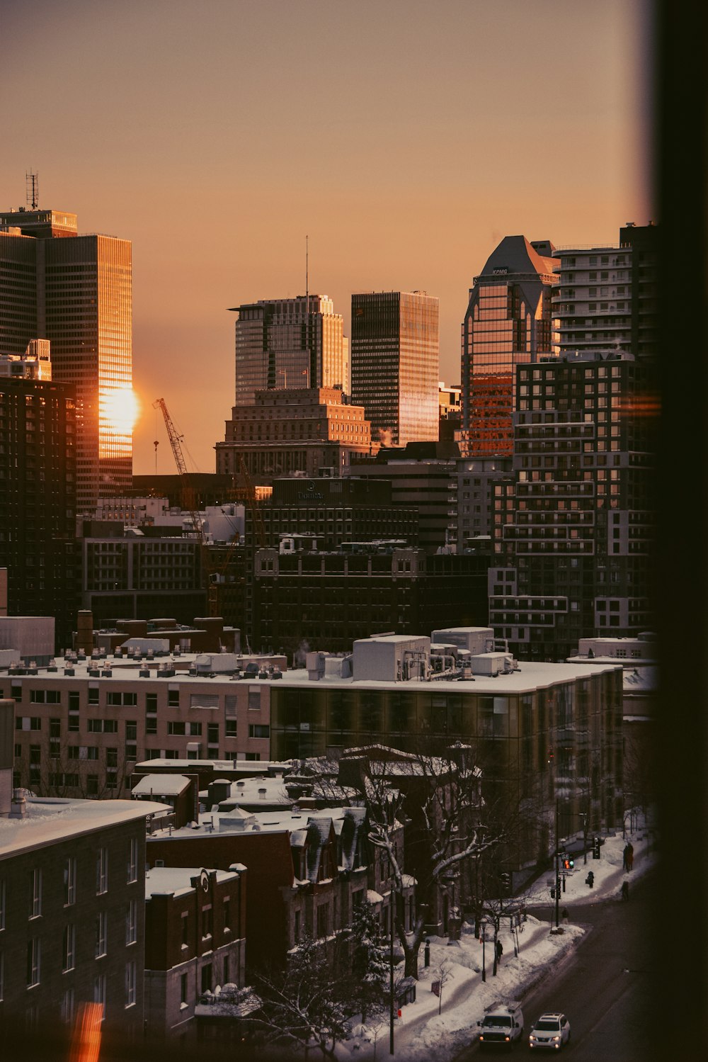 a view of a city from a window