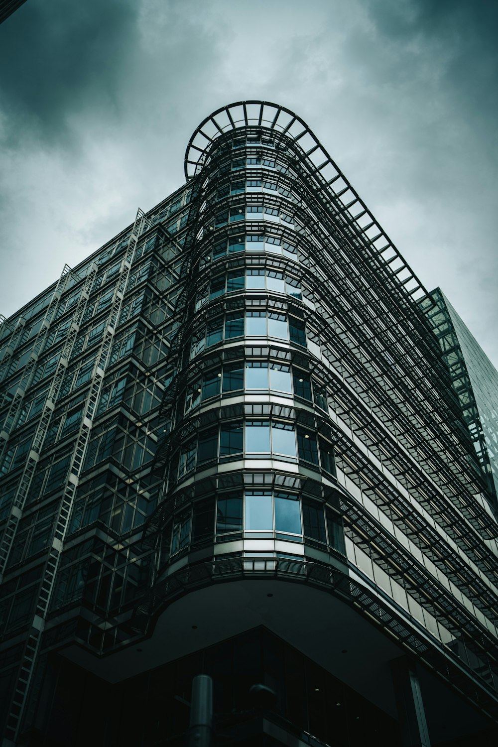 a very tall building with lots of windows