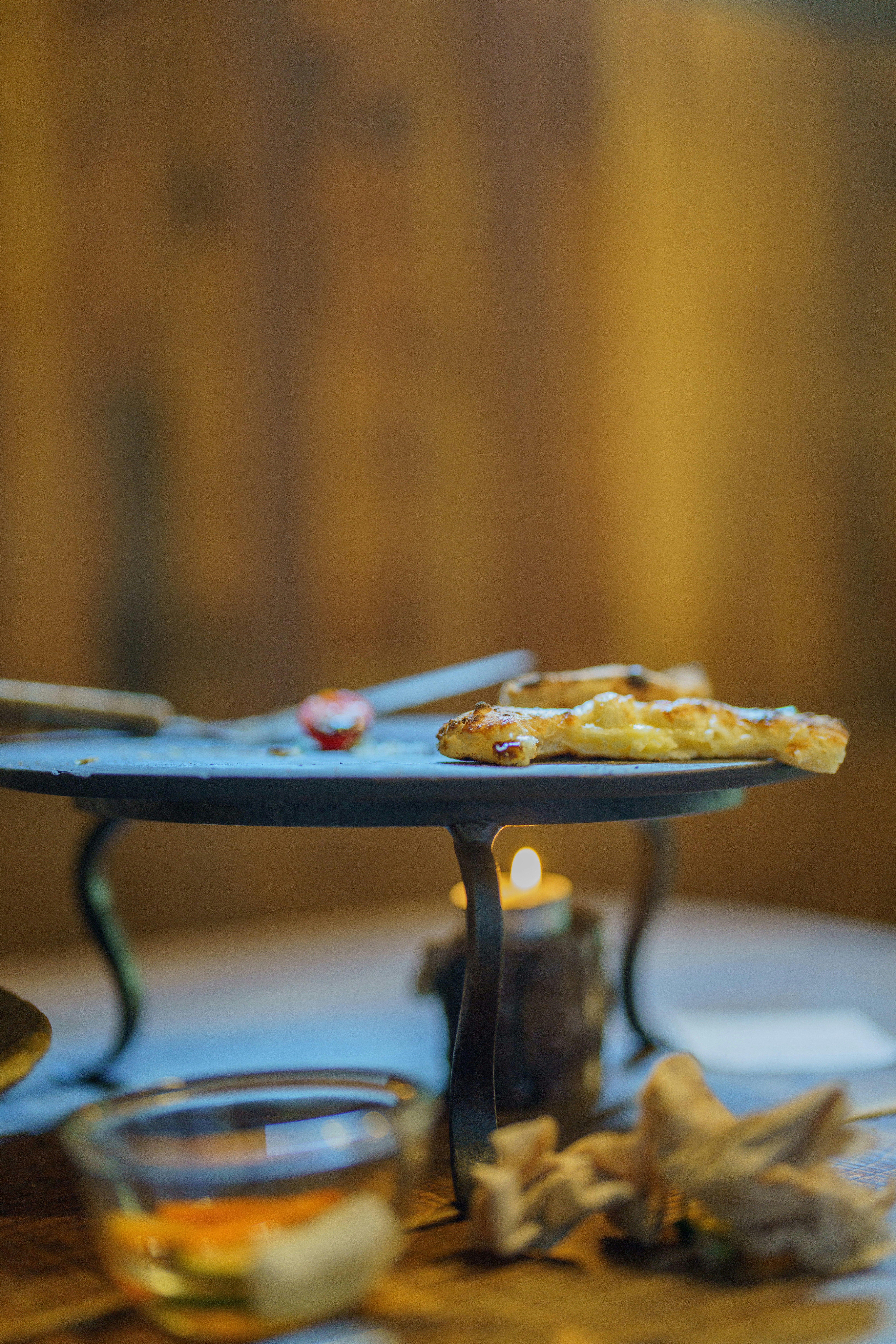 a plate of food sitting on a table