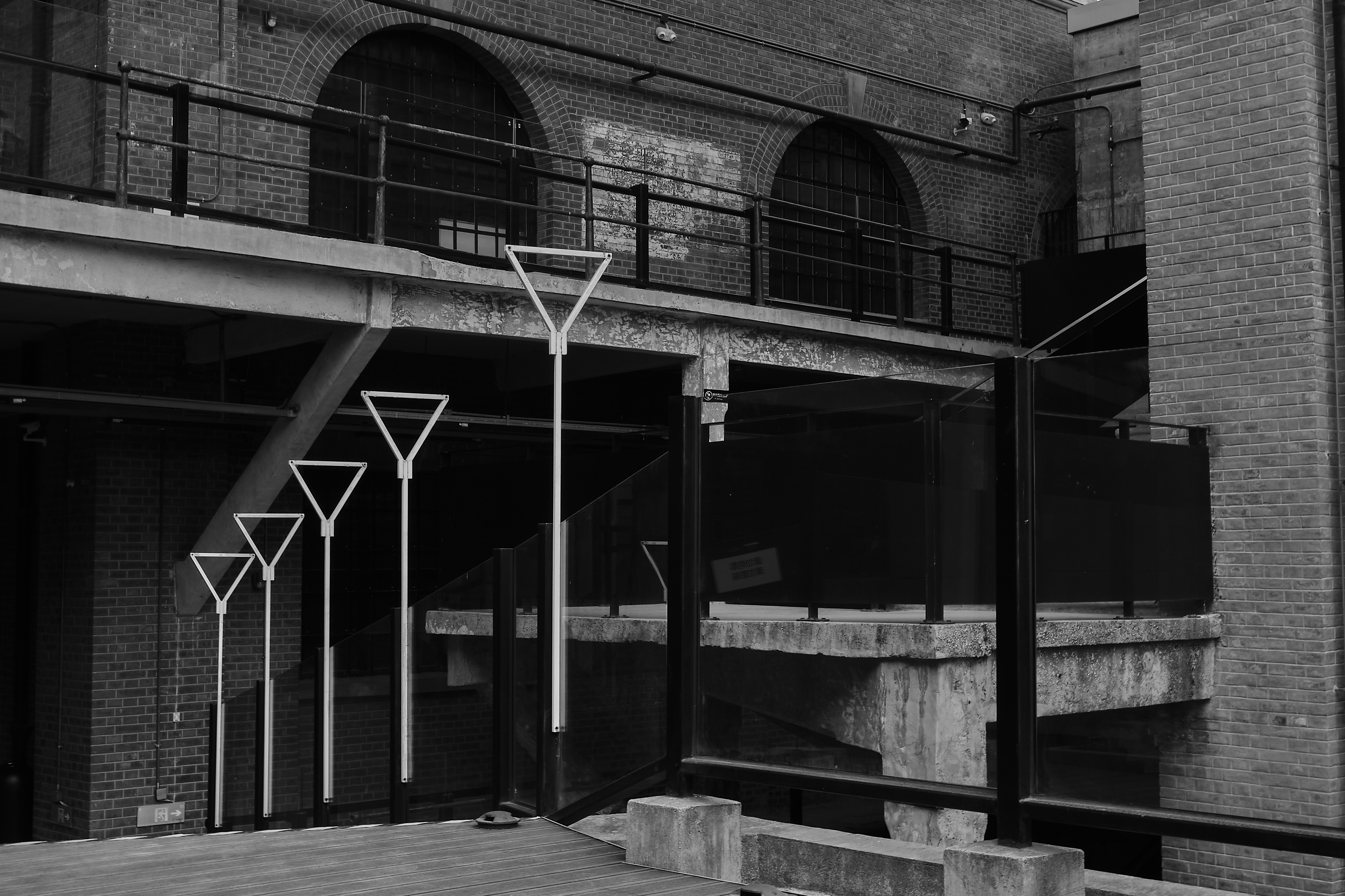 grayscale photo of a building