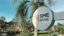 white and black round signage