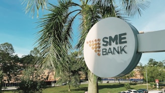 white and black round signage