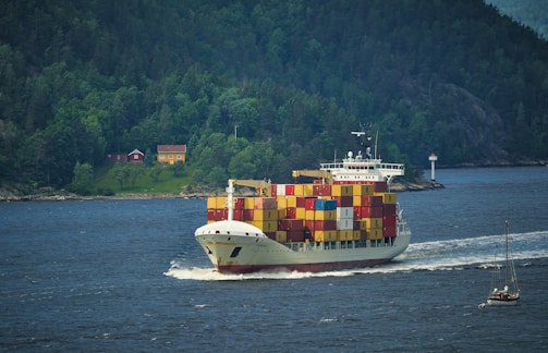 a large cargo ship with a lot of containers on it