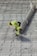 A construction worker in bright safety clothing is standing on a grid-like metal structure. The worker is bending forward, holding onto a bundle of long metal rods suspended by sturdy straps attached to a lifting mechanism.