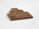 Wooden Scrabble tiles arranged to form the phrase 'I AM THE WAY'. Each tile displays a letter with an associated point value on a light, wooden surface.