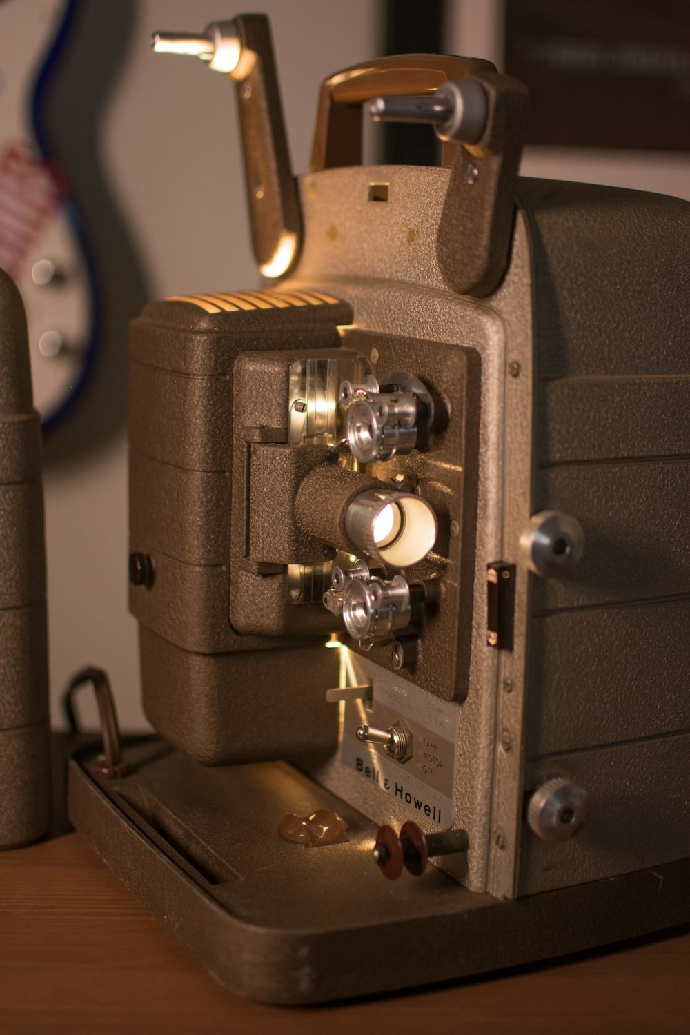 a close up of a machine on a table