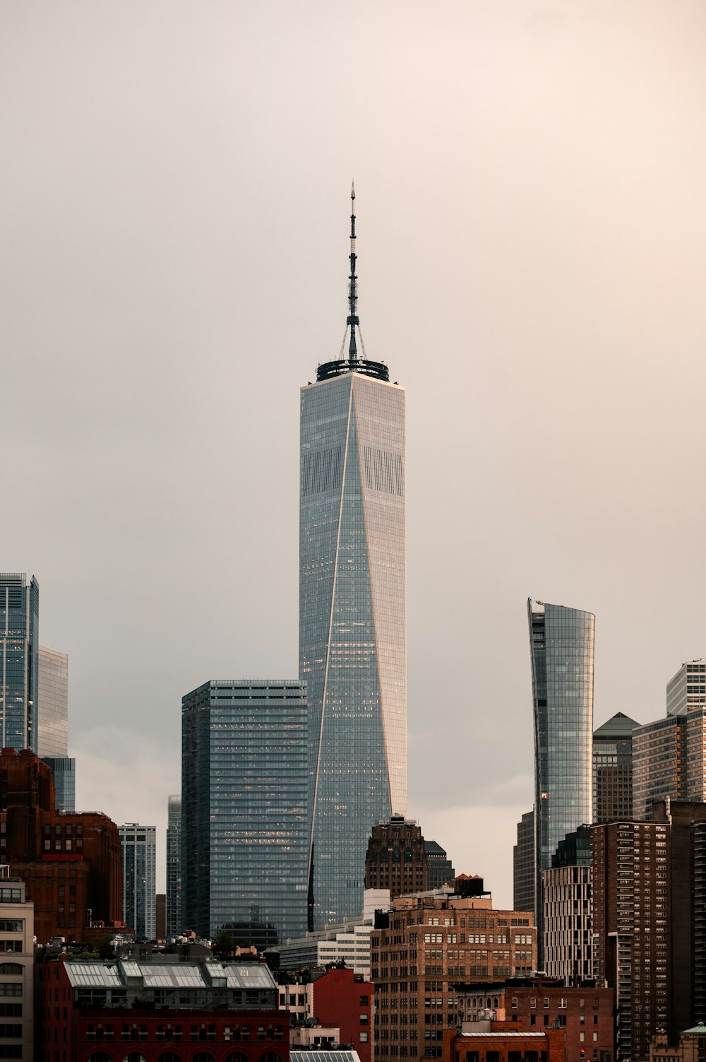 a tall building in a city