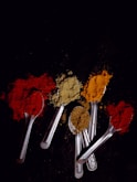 red brown and yellow powder
