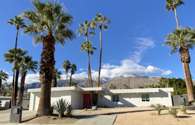 A modern Las Vegas home with desert landscaping under a clear blue sky.