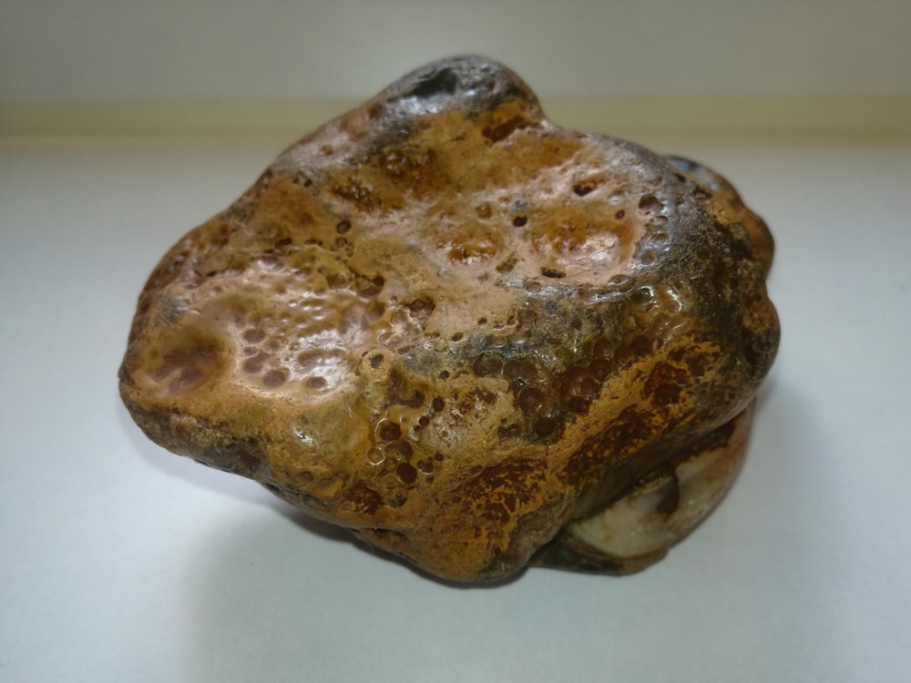 brown bread on white table