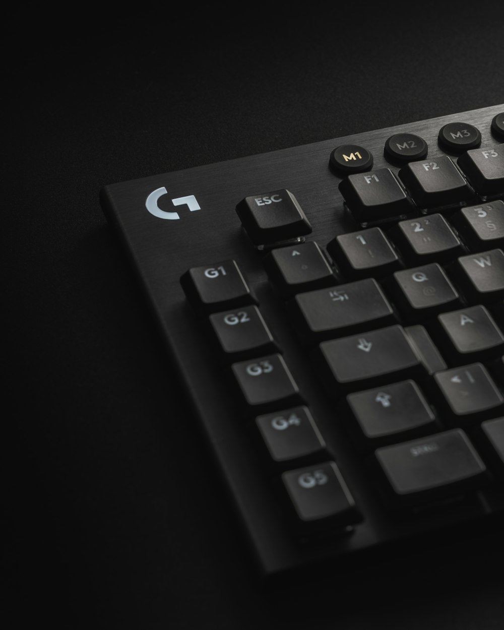 black computer keyboard showing number keys
