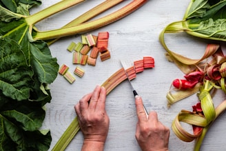 person holding red and yellow strap