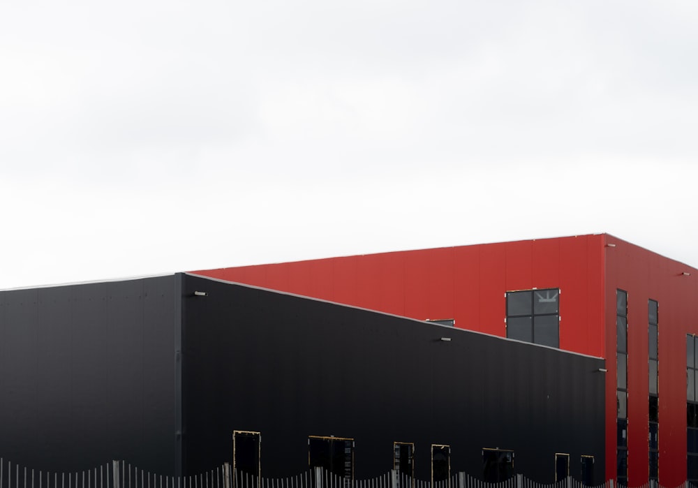 black and red concrete building