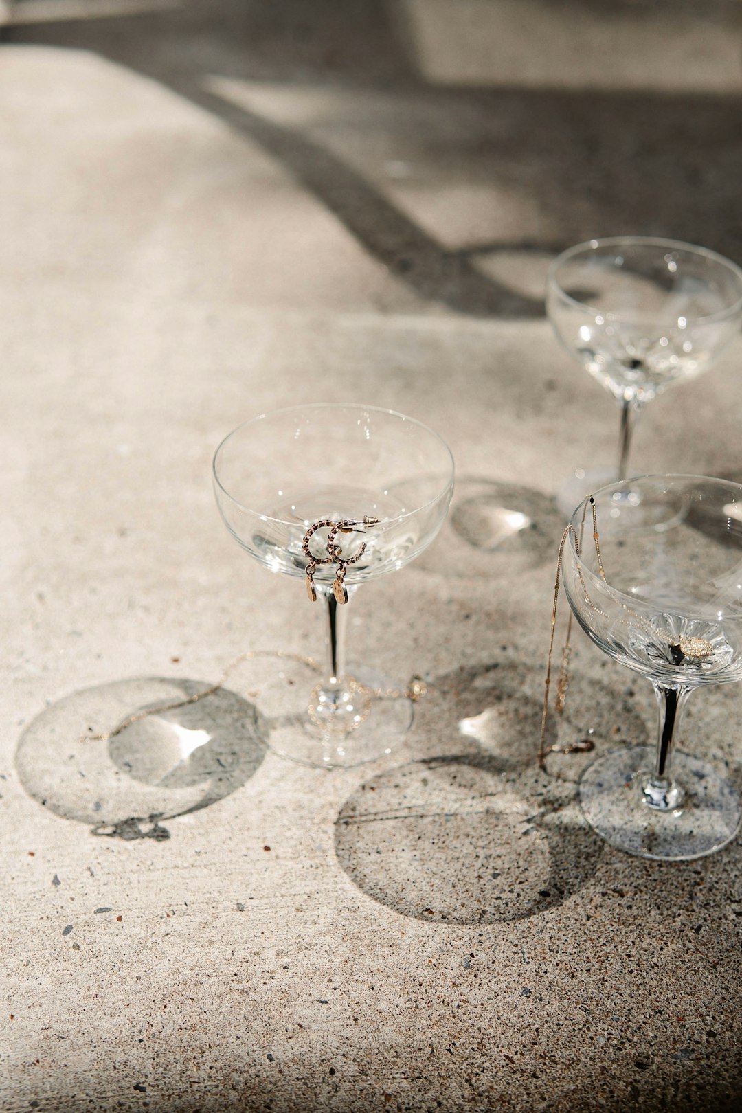 clear wine glass on white table