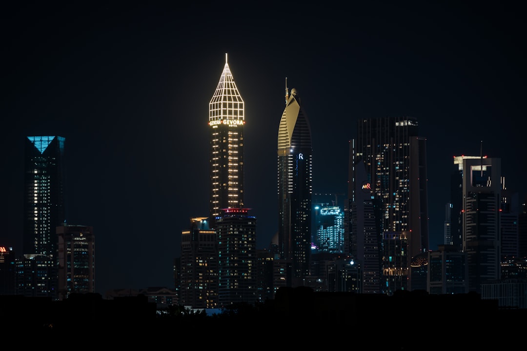 high rise building during night time