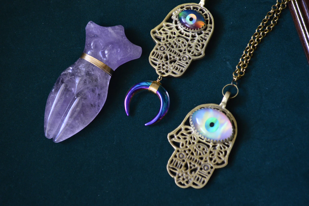 A hamsa hand amulet, protection against the evil eye