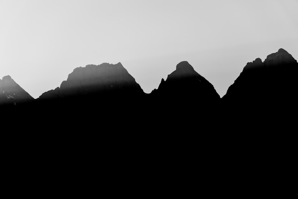 silhouette of mountain during daytime