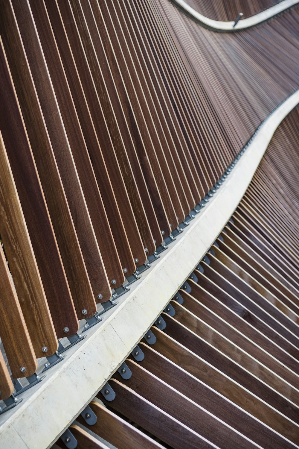 brown and white wooden staircase