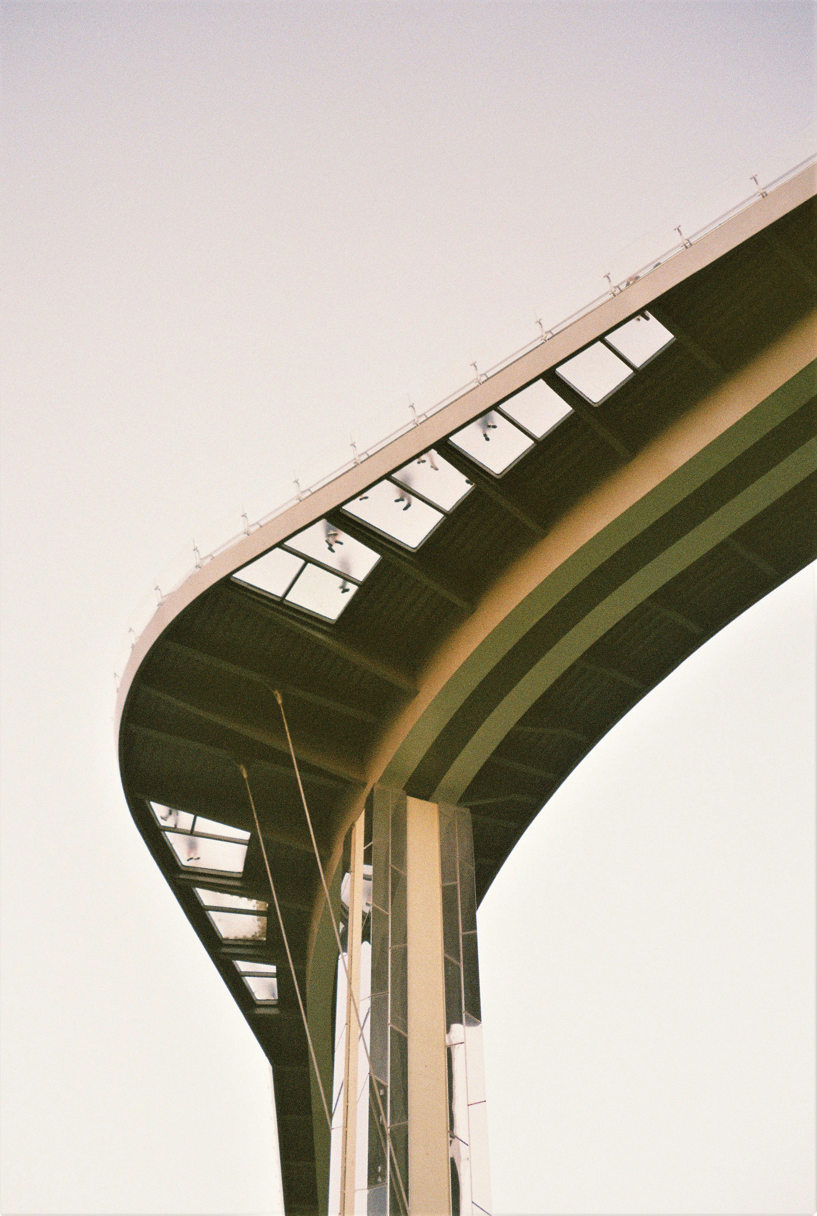 low angle photography of bridge