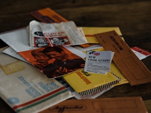 newspaper on brown wooden table