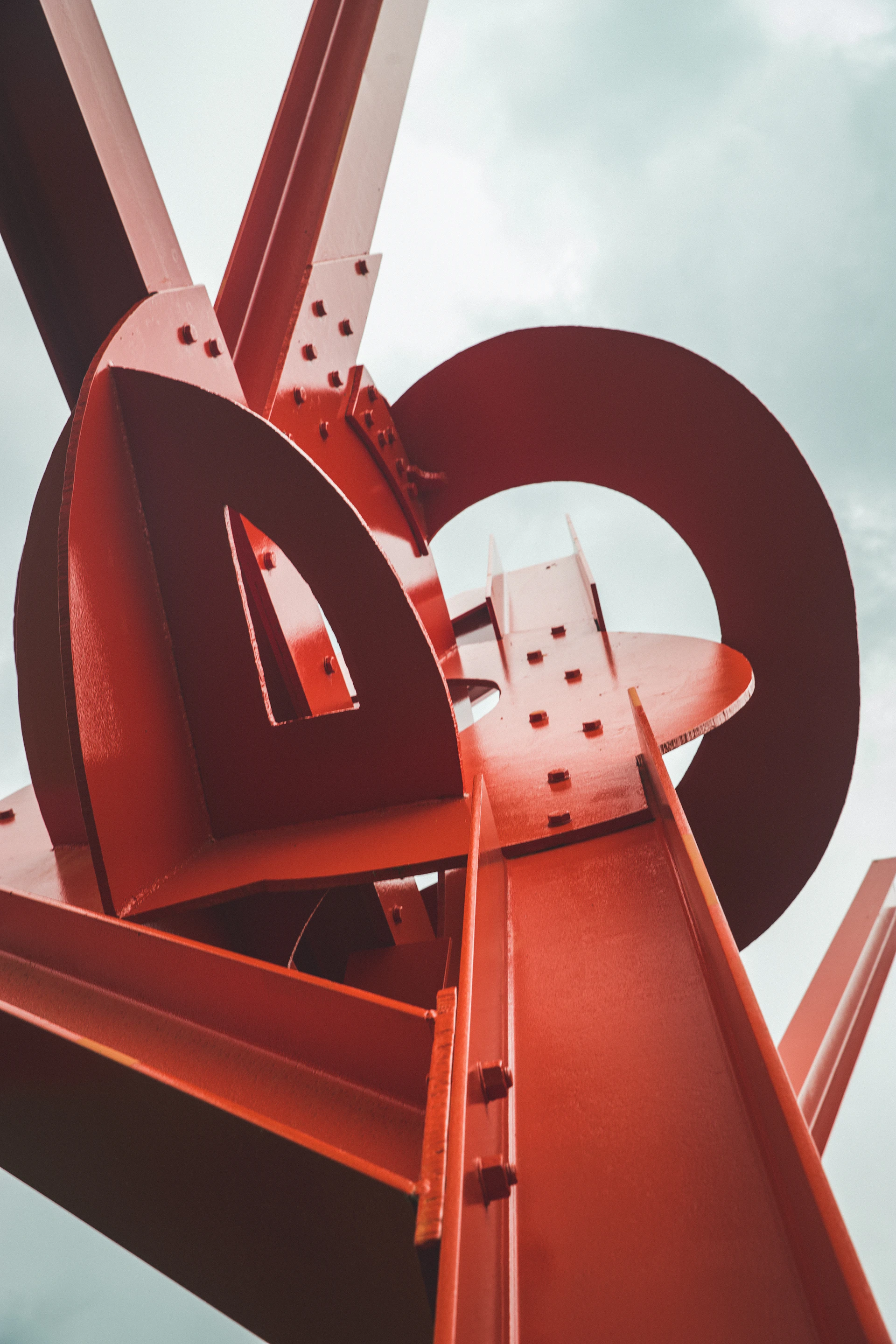 red and white wooden chair