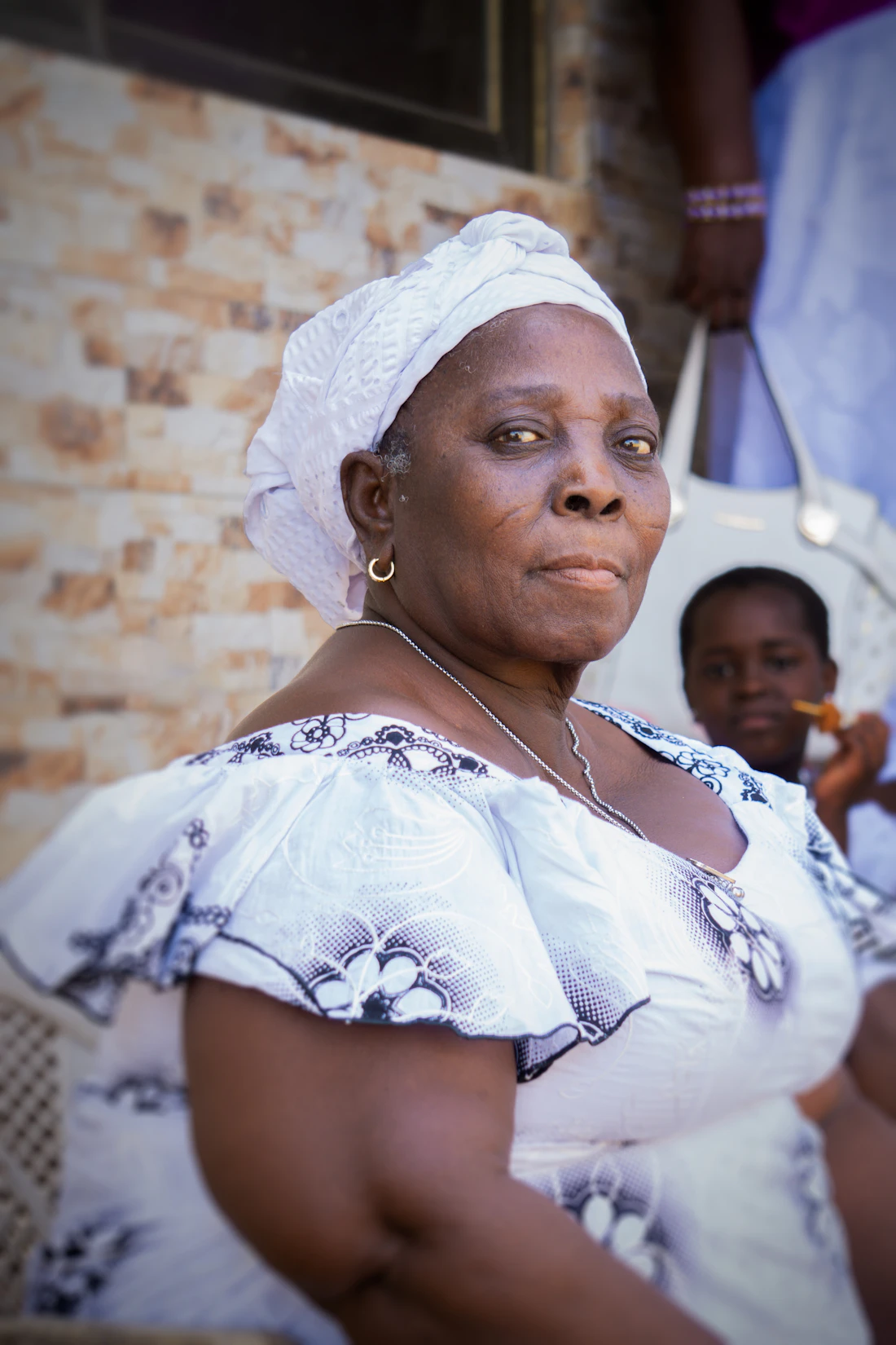 Smiling older Zimbabwean woman