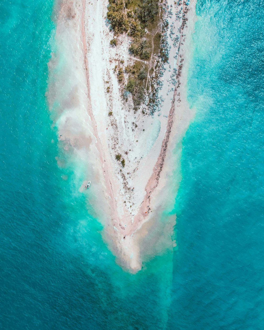 aerial view of ocean waves