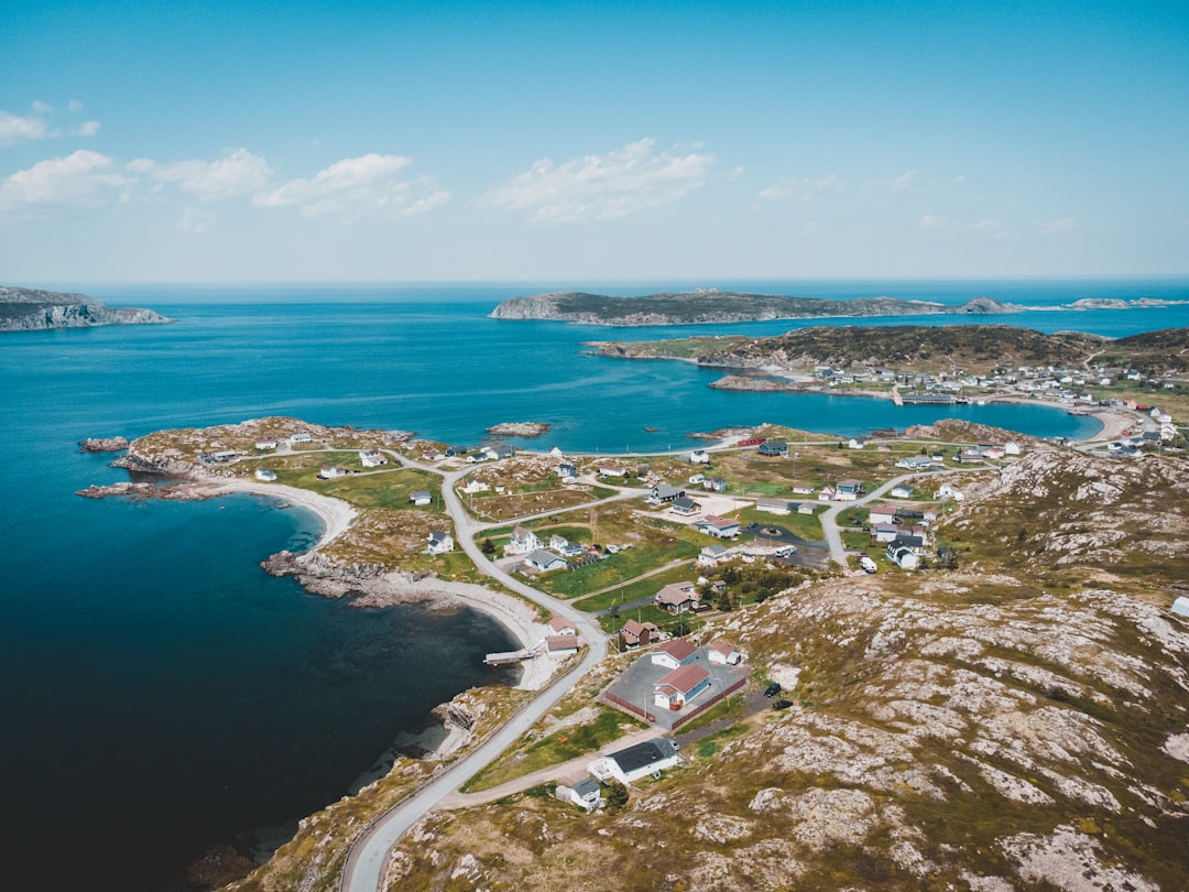 aerial view of city near body of water during daytime