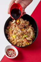 cooked food on black bowl