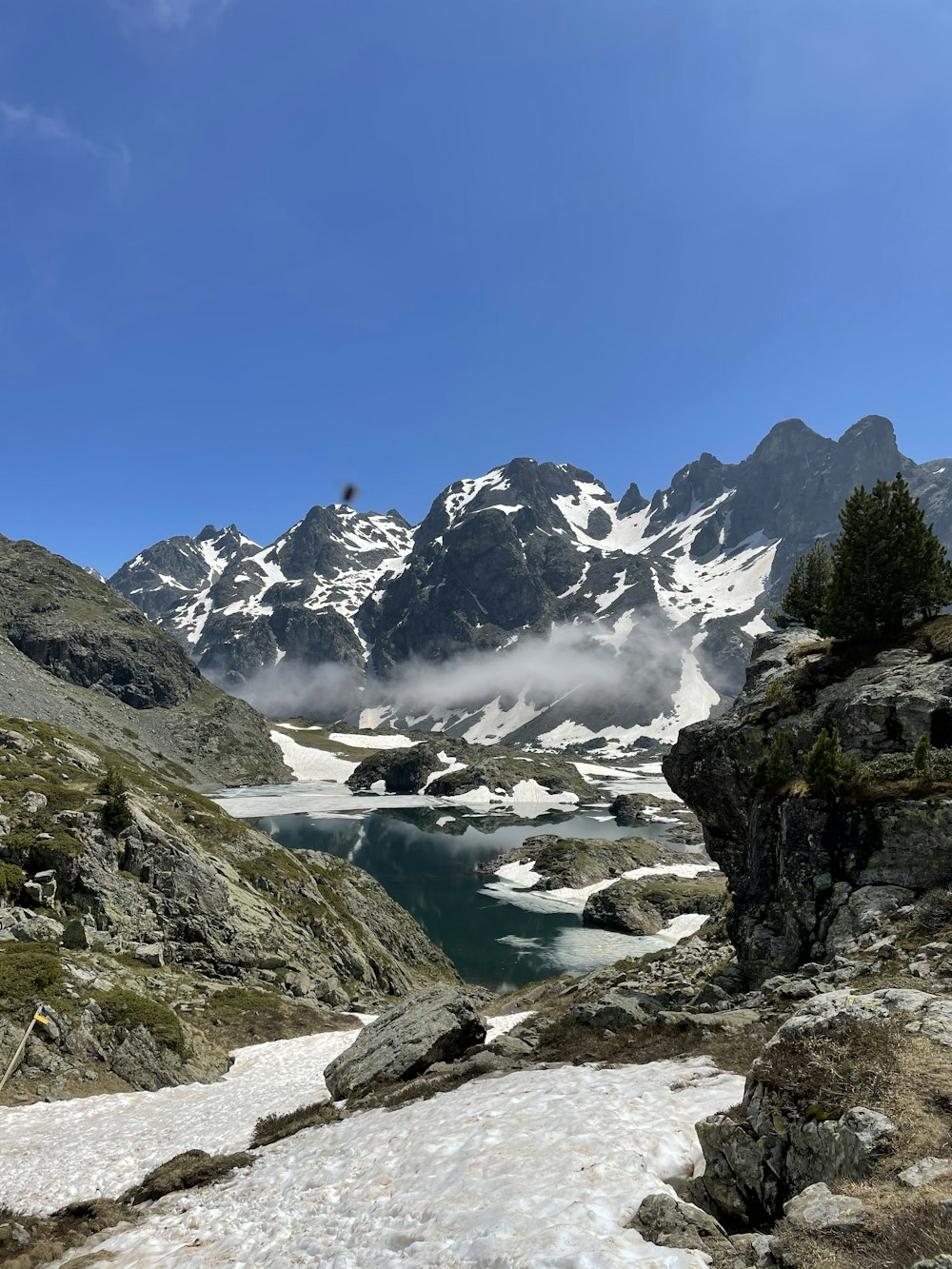 snow covered mountain during daytime